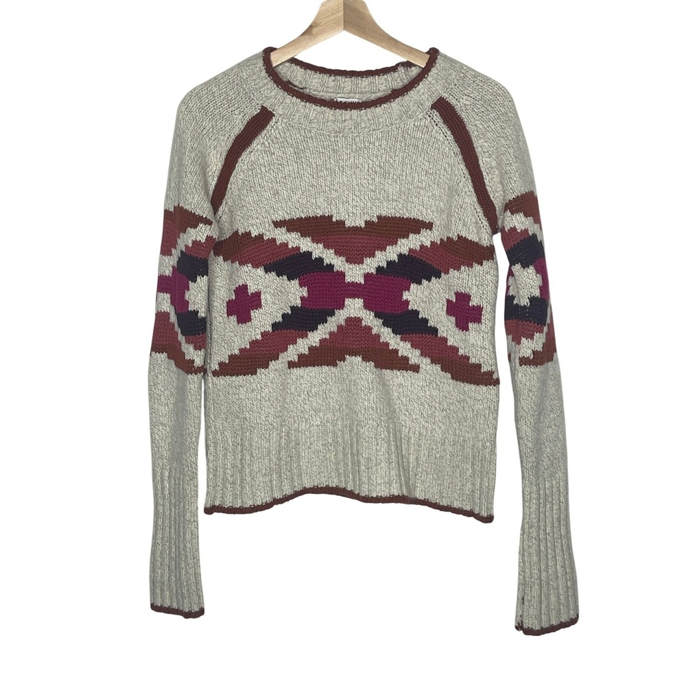 Smartwool x CHUP Women Southwest Geometric Heavy Wool Blend Knit Sweater Cream